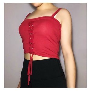 Charlotte Russe red crop top *brand new*